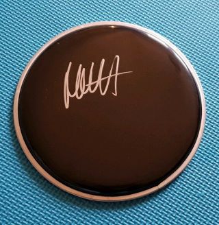 Matty Healy The 1975 Signed Black 8 " Inch Drumhead Aftal Proof
