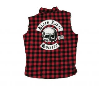 Black Label Society Zakk Wylde Flannel Vest Xxl