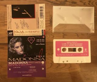 Madonna Live To Tell Japan Cassette 1986 No Promo Cd Dvd Madame X Blue Vinyl