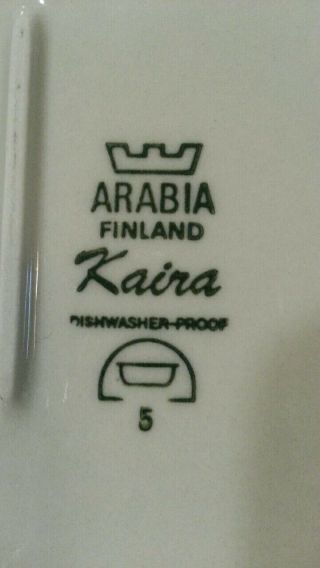 Set of 2 Vintage Arabia of Finland KAIRA Blue/Brown/Black platter & baking dish 7