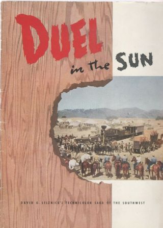 Duel In The Sun,  Gregory Peck And Jennifer Jones 1949 Program