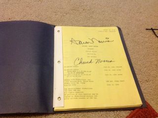 Walker Texas Ranger Tv Show Script Signed Chuck Norris Aaron Norris Guaranteed