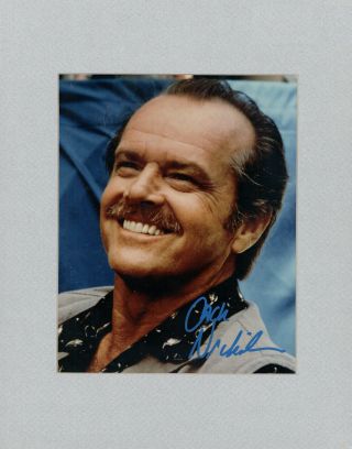 Jack Nicholson Autographed In - Person 8x10 Color Movie Photo In 11x14 Flannel Mat