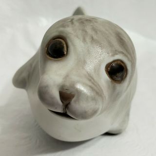 Andersen Design Art Studio Maine Pottery Seal Sea Lion Red Clay Figure Sculpture 6