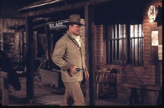 John Wayne Big Jake Holding Gun Iconic Walk In Town 35mm Transparency
