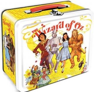 The Wizard Of Oz Cast Retro Art Large Carry All Tin Tote Lunchbox,