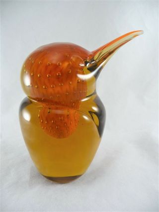 Murano Controlled Bubble Penguin Bird Paperweight Likely Luciano Gaspari Salvati