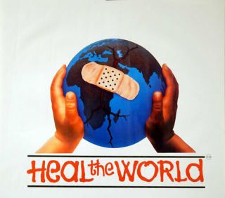 Michael Jackson Heal The World Poster Uk Promo Promo Poster Epic 1991