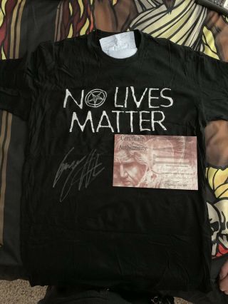 Stage Worn No Lives Matter Shirt From Rock Am Park,  Final Europe Tour