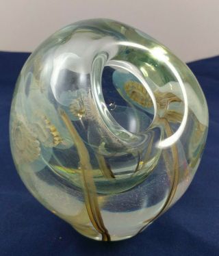 Robert Eickholt Seascape Paperweight Style Art Glass Vase - signed,  dated 2003 2