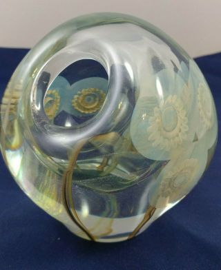 Robert Eickholt Seascape Paperweight Style Art Glass Vase - signed,  dated 2003 3