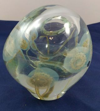 Robert Eickholt Seascape Paperweight Style Art Glass Vase - signed,  dated 2003 4