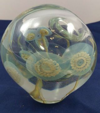 Robert Eickholt Seascape Paperweight Style Art Glass Vase - signed,  dated 2003 5
