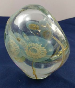 Robert Eickholt Seascape Paperweight Style Art Glass Vase - signed,  dated 2003 7