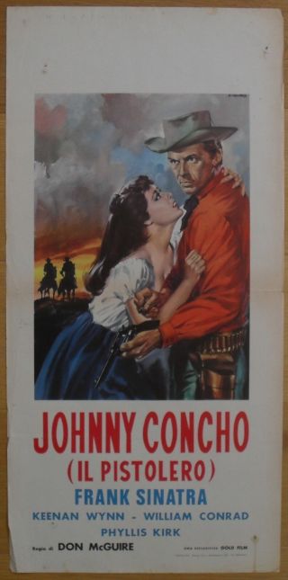 Johnny Concho Frank Sinatra Western Italian Movie Poster 