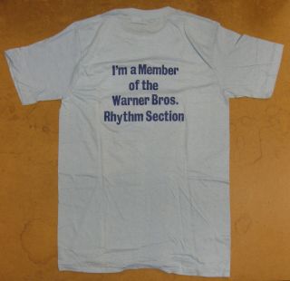 WB Rhythm Section 1970 ' s Vintage PROMO T - Shirt Warner Bros Records SOUL Funk R&B 3