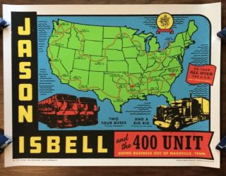 Jason Isbell & The 400 Unit 2017 Us Tour Official Concert Poster /1000 Nashville
