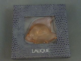 Lalique Crystal Fish Signed Boxed