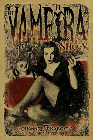 The Vampira Show Fridge Magnet 2.  5 " X 3.  5 "