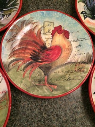 Set Of 5 Certified International Le Rooster 11 