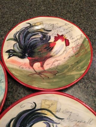 Set Of 5 Certified International Le Rooster 11 