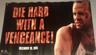 Die Hard With A Vengeance 1995 Vinyl Movie Theater Banner Bruce Willis