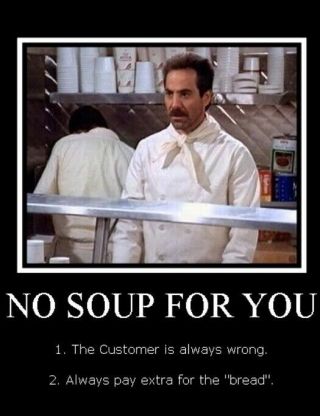Seinfeld Tvshow Soup Nazi No Soup For You Meme Fridge Magnet 2.  5 " X 3.  5 "