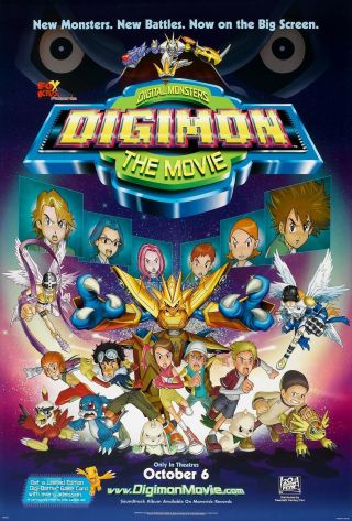 Digimon: The Movie (2000) Version A Movie Poster - Rolled