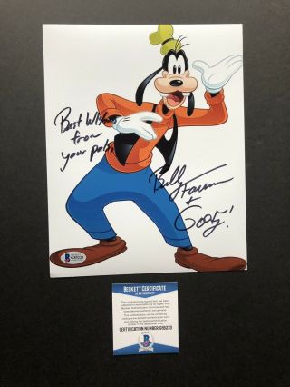 Bill Farmer Autographed Signed 8x10 Photo Beckett Bas Disney Goofy Sylvester