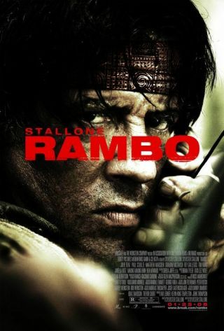 Rambo - 27 " X40 " D/s Movie Poster One Sheet Sylvester Stallone Iv 2008