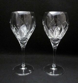 Quality Royal Doulton Crystal " Symphony " Stemmed Wine Glasses Goblets