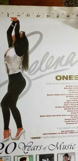 Selena Quintanilla Jumbo Poster.  " Ones  20 Years Of Music "