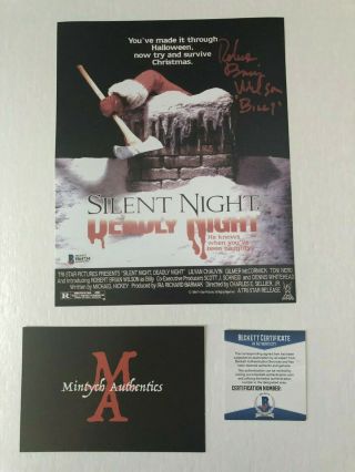 Robert Brian Wilson Silent Night Deadly Night Signed 8x10 Photo Beckett