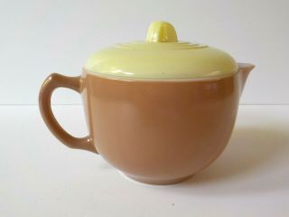 Hazel Atlas Platonite Milk Glass Little Hostess Tea Pot Teapot Tempo Colors 2