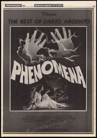 Phenomena_original 1984 Trade Ad / Poster_dario Argento_jennifer Connelly