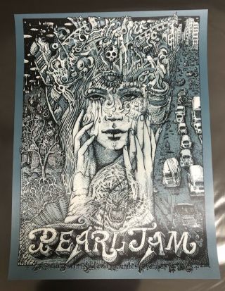 Pearl Jam Concert Poster - Sao Paulo,  Brazil - 11.  16.  15