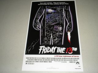 Tom Savini Signed 11x17 Friday The 13th Poster Sfx Master Autographed