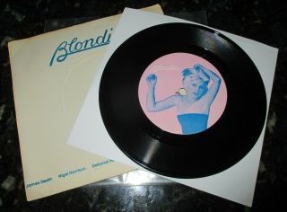 Blondie Very Rare 1978 Uk Fan Club Ep 7 " Numbered Bm - 1901 Debbie Harry Pink Ex,