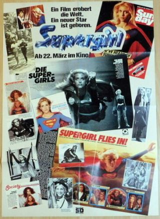 Helen Slater Supergirl Vintage 1 Sheet Promotion Movie Poster 1985
