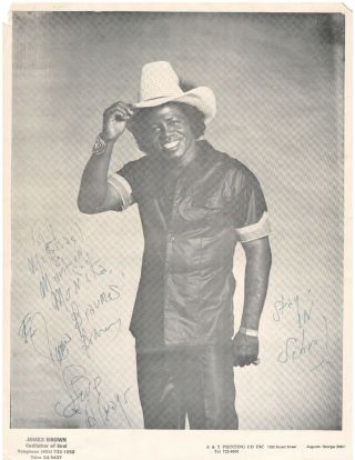 James Brown Signed Autographed Photo W/ Snapshot