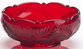 Bowl - Inverted Thistle - Mosser Usa - Red Glass