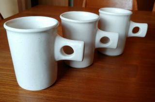 3 - Jim Mcbride Fabrik Stoneware Ptarmigan Tall Mugs Cups Seattle