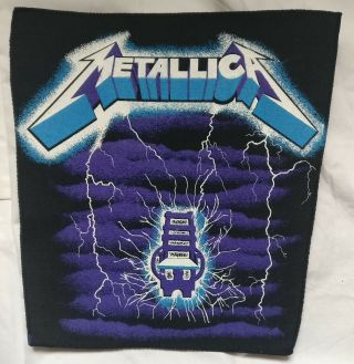 Metallica Ride The Lightning Backpatch Rare Vintage Anthrax Slayer Thrash Metal