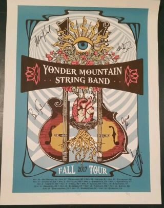 Yonder Mountain String Band Autographed - 2017 Fall Tour Concert Poster