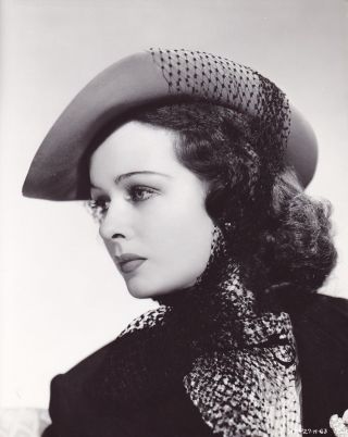 Joan Bennett Hat Fashion Vintage 1939 Hal Roach Studio Portrait Photo