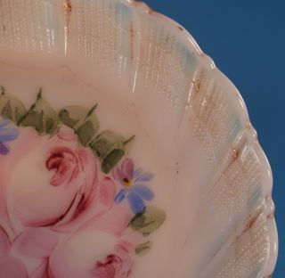 Cambridge Glass Crown Tuscan Charleton Rose Nude Shell Compote 6