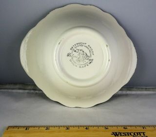 Set Of 8 Blue Ridge Pottery Apple Cereal or Soup Lug Tab Handled Bowls - 3
