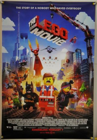 The Lego Movie Ds Rolled Adv Orig 1sh Movie Poster Will Ferrell Chris Pratt 2014