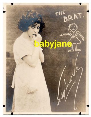 Alla Nazimova Vintage 6x8 Photo As Little Girl 1919 The Brat