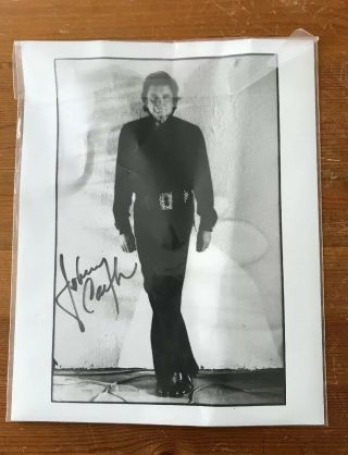 Johnny Cash - Signed B & W Picture